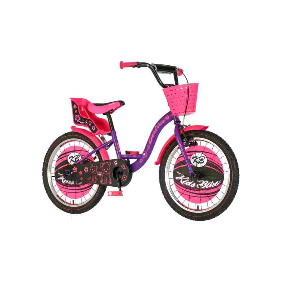 Bicikl kids visitor liloo 20" 10" v-brake kontra 115-135cm (20") ljubičasti mat uv