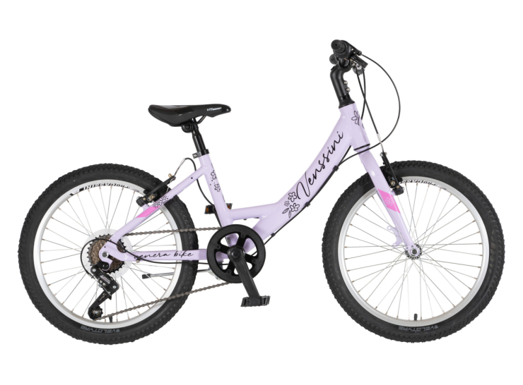 Bicikl junior 20 venssini parma alu 20" alu 12" v-brake 6 brzina 132-155cm (xs) ljubičasti sjaj uv bicikl junior 20 venssini parma venssini parma juniorski bicikl 20 inča ljubičasti sjaj aluminijumski ram