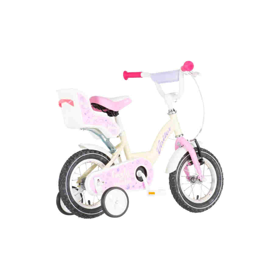 Bicikl kids visitor liloo 12" 8" v-brake kontra 95-115cm (12") bež roze mat bicikl kids visitor liloo 12 dečiji bicikl visitor liloo 12 inča bež roze mat boja
