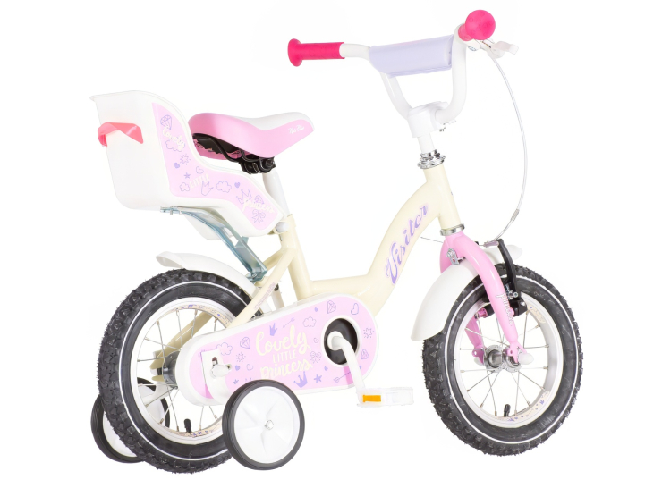 bicikl kids visitor liloo 12 dečiji bicikl visitor liloo 12 inča bež roze mat boja