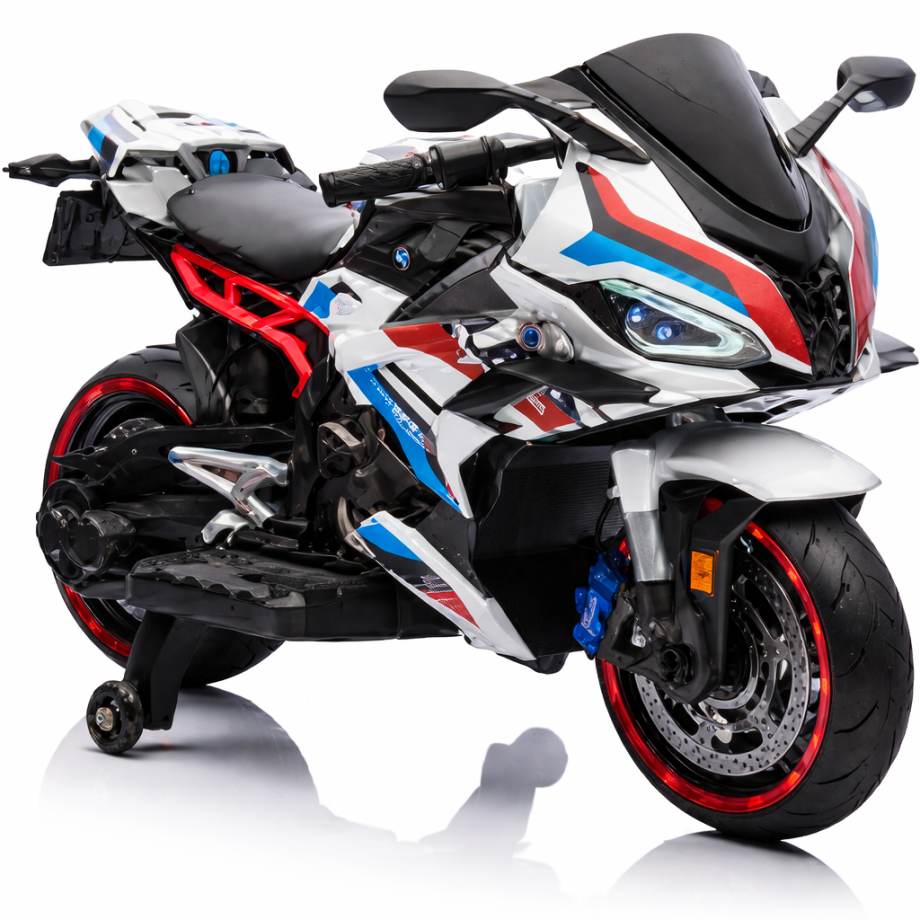 motor sportski 2 točka beli električni za decu