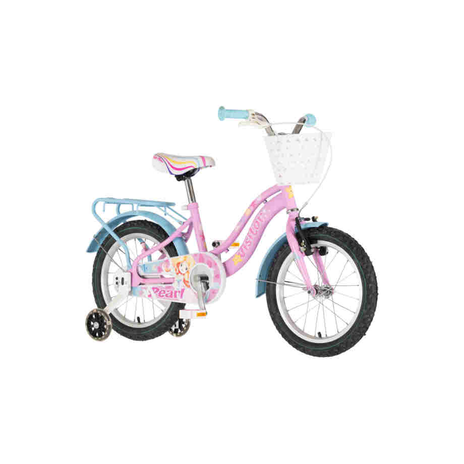 bicikl kids visitor pearl 16 visitor pearl 16 roze dečiji bicikl sa pomoćnim točkićima za