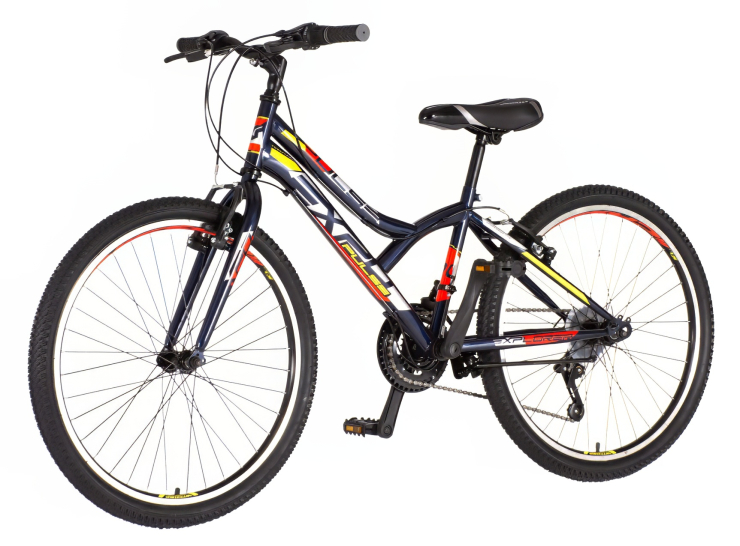 bicikl junior 24 explorer spy plavi planinski sa v-brake kočnicama