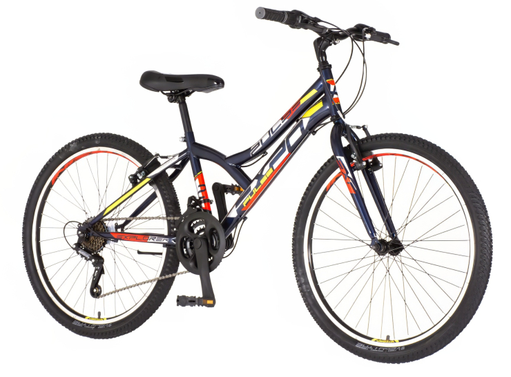 bicikl junior 24 explorer spy plavi planinski sa v-brake kočnicama