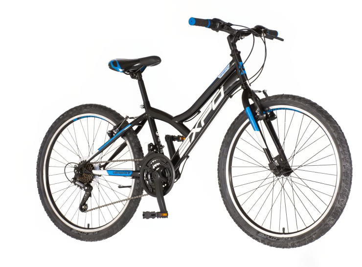 pgG-1242008-18 bicikl junior 24 explorer spy crno plavi sjaj uv 24 inča v-brake