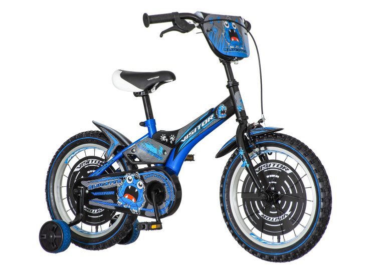 plavo_crna_bluester_muska_decija_bicikla_blu160 bicikl kids visitor bluester 16 dečiji bicikl visitor bluester 16 inča crno plavi perla sa