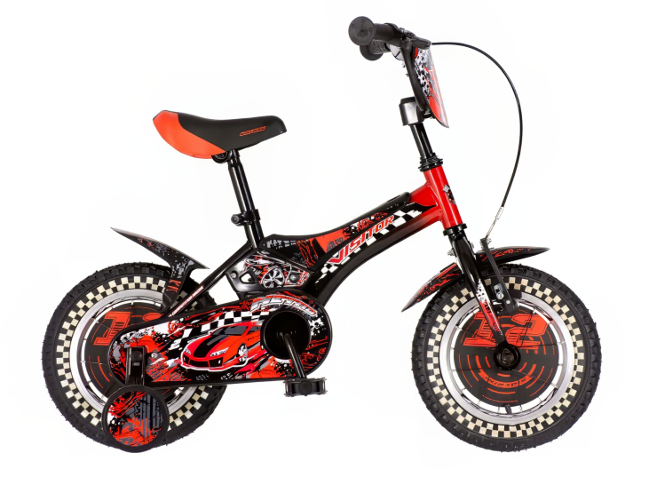 Bicikl kids visitor nitro 12" 9" v-brake kontra 95-115cm (12") crno crvenii bicikl kids visitor nitro 12 visitor nitro dečji bicikl 12 inča crno crvene boje sa