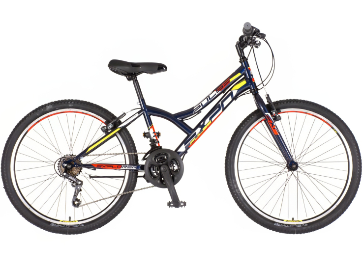bicikl junior 24 explorer spy plavi planinski sa v-brake kočnicama
