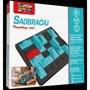drvena logička igra saobraćaj preparkiraj i vozi sa automobilima