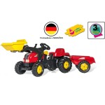 Traktor Rolly kid sa utovarivačem i prikolicom, crveni Traktor Rolly kid sa utovarivačem i prikolicom, crveni