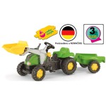 Traktor Rolly kid sa utovarivačem i prikolicom, zeleni