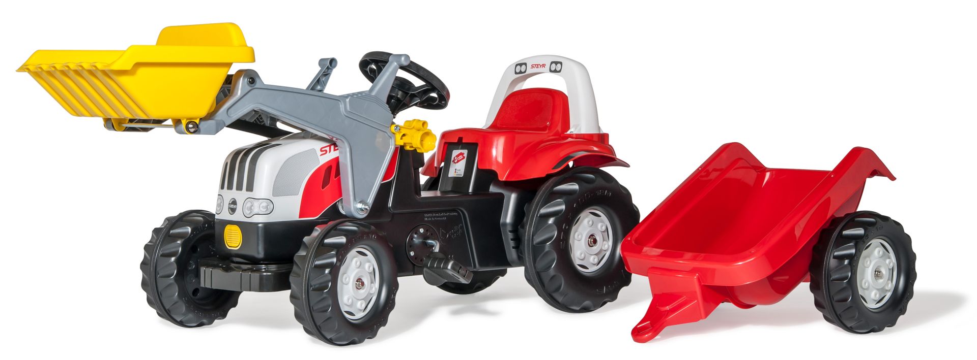 Traktor Rolly kid Steyr 6165CVT sa utovarivačem i prikolicom
