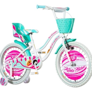 Bicikl kids visitor icecream 20" 11" v-brake  kontra 115-135cm (20") belo tirkiz perla