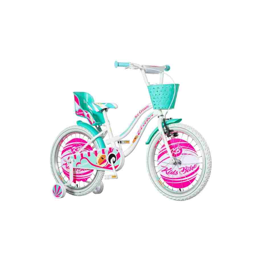 Bicikl kids visitor icecream 20" 11" v-brake kontra 115-135cm (20") belo tirkiz perla