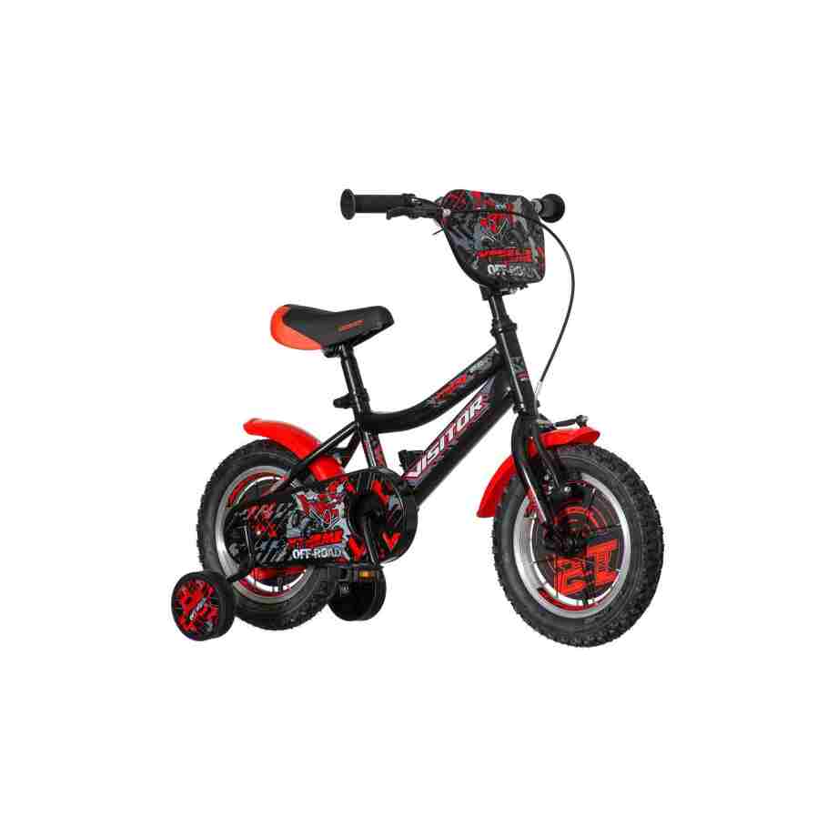 bicikl kids visitor xtreme 12 visitor xtreme dečji bicikl 12 inča crno crveni sa kontra