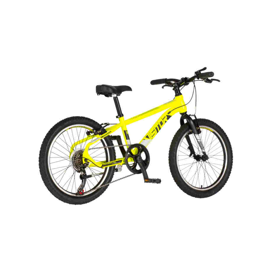 Bicikl junior 20 visitor radiance 20" 11" v-brake 6 brzina 120-142cm (xxs) neon žuti bicikl junior 20 visitor radiance visitor radiance 20 junior bicikl neon žuti v-brake 6 brzina