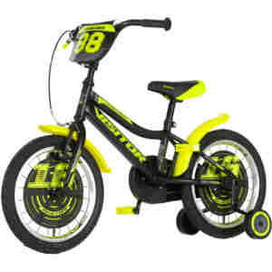 Bicikl kids visitor ranger 16" 9" v-brake  kontra 105-125cm (16") crno žuti polu mat - Slika 5