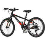 Bicikl junior 20 visitor radiance 20" 11" v-brake 6 brzina 120-142cm (xxs) crno crveni bicikl junior 20 visitor radiance visitor radiance 20 juniorski bicikl crno crveni 6 brzina v-brake