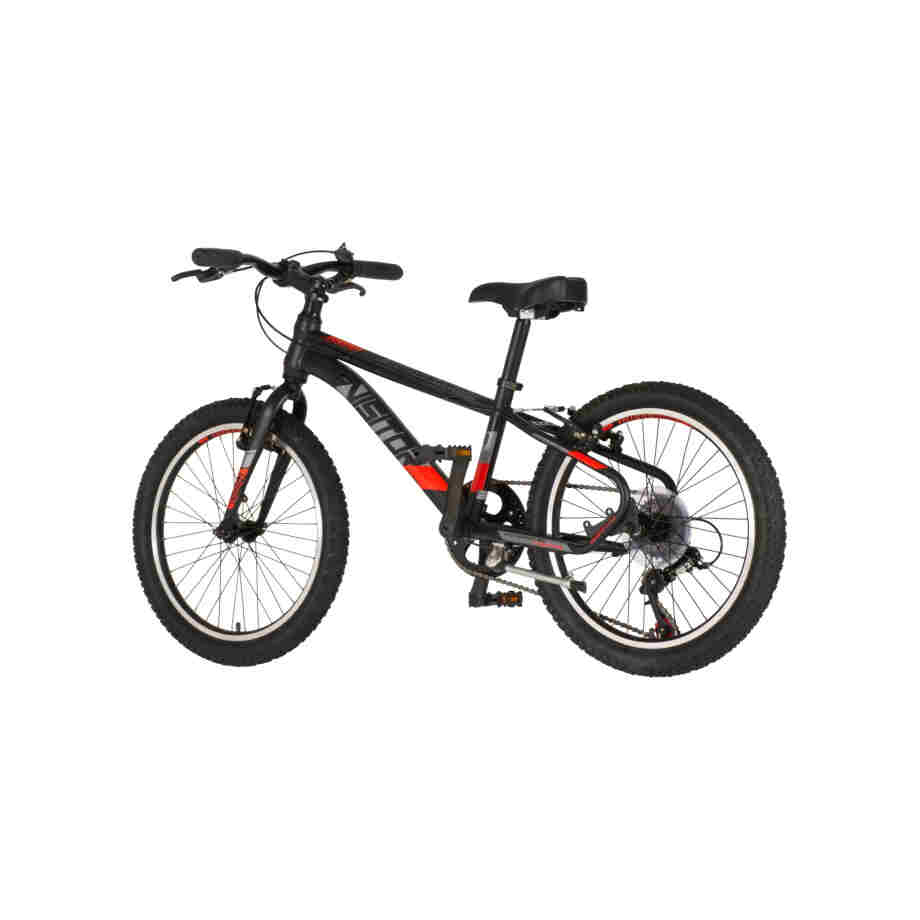 Bicikl junior 20 visitor radiance 20" 11" v-brake 6 brzina 120-142cm (xxs) crno crveni bicikl junior 20 visitor radiance visitor radiance 20 juniorski bicikl crno crveni 6 brzina v-brake