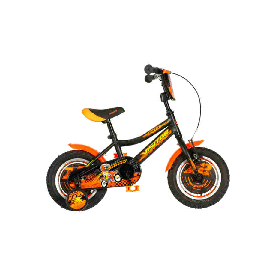 Bicikl kids visitor motocross 12" 8" v-brake 95-115cm (12") crno narandžasti polu mat xkd 1120071 05