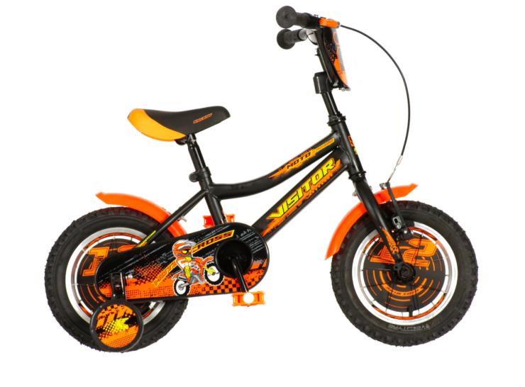Bicikl kids visitor motocross 12" 8" v-brake 95-115cm (12") crno narandžasti polu mat Bicikl kids visitor motocross 12" 8" v-brake 95-115cm (12") crno narandžasti polu mat