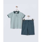 Komplet polo bermude zeleni 6-9 god Komplet polo bermude za dečake 6-9 godina pruža elegantan izgled i udobnost za letnje dane i svakodnevne aktivnosti