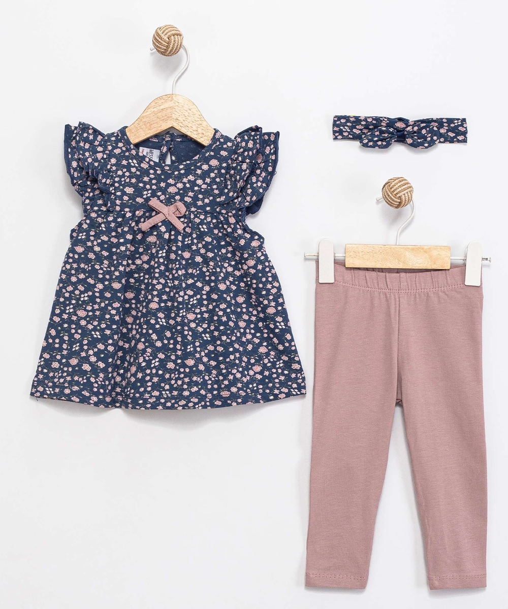 Komplet cvetić za bebe 09-24 meseci pruža udobnost, nežan stil i elegantan izgled za svakodnevne aktivnosti
