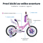 Dečija bicikla 16'' Angell roze Dečija bicikla 16'' Angell roze - Slika 3