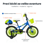 Dečija bicikla Crosser 16'' Fitness plavo-zelena - Slika 3