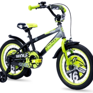 Bicikl dečiji GALAXY WOLF 16" crna/siva/neon zelena