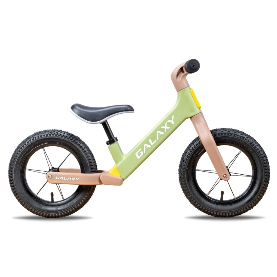 Balance bike 12" GALAXY COOPER zelena/braon