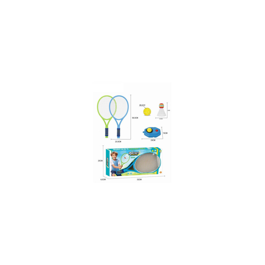 tenis set za decu sa reketima, lopticom i badminton dodatkom za zabavnu i aktivnu igru na otvorenom