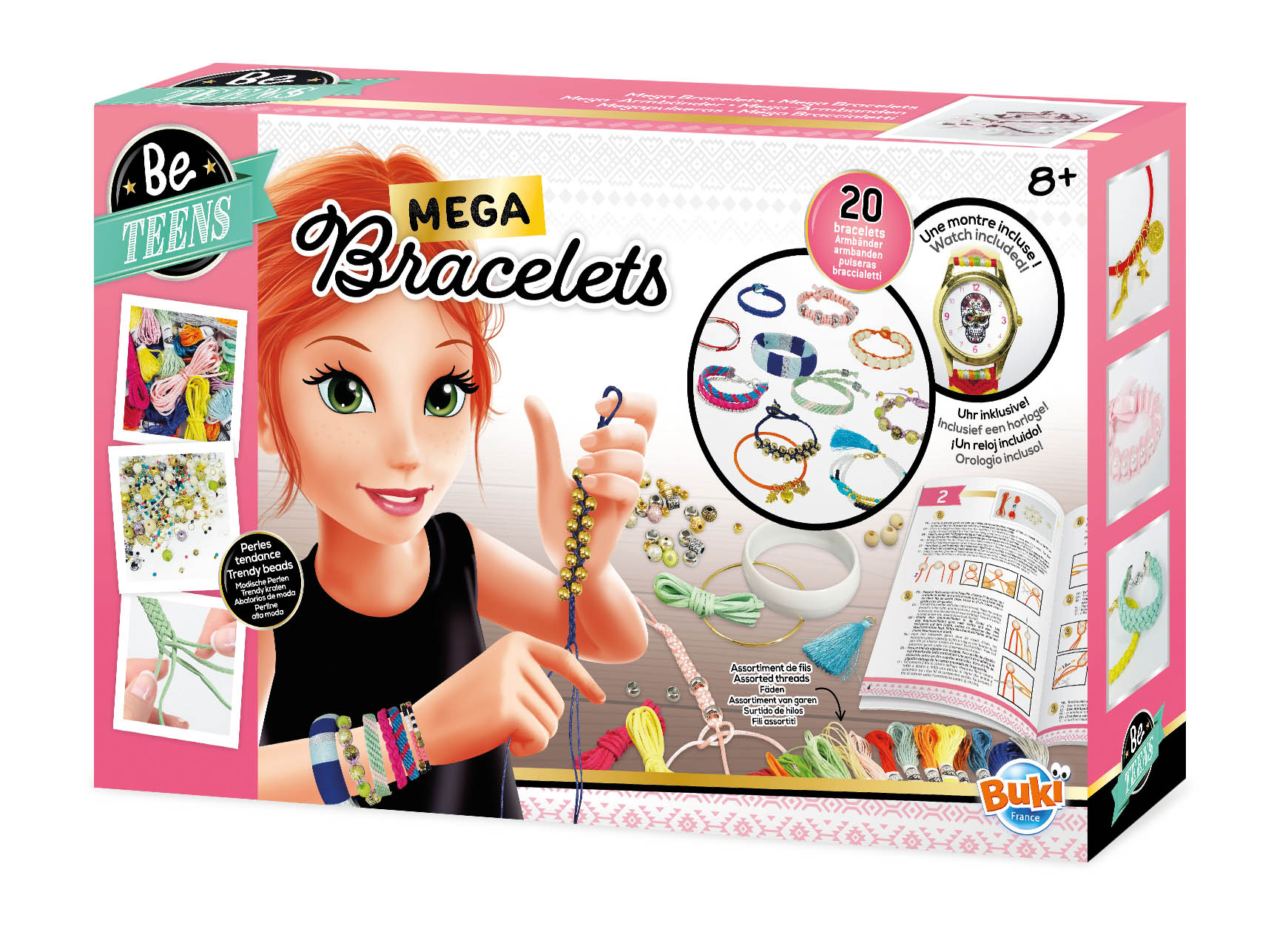 Mega narukvice Buki kreativni DIY set za decu omogućava pravljenje modernih narukvica i razvoj kreativnosti kroz igru