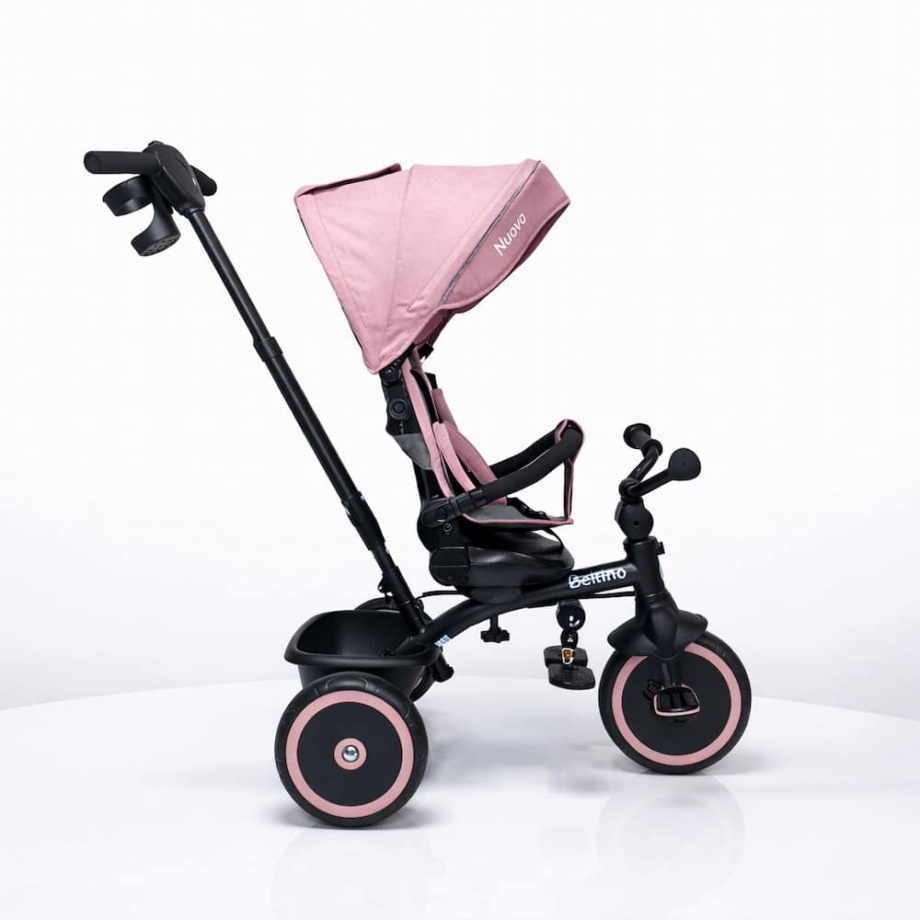 Beltino Nuovo Tricikl sa Rotirajućim Sedištem i Ležećim Položajem - Roze Beltino Nuovo roze side left