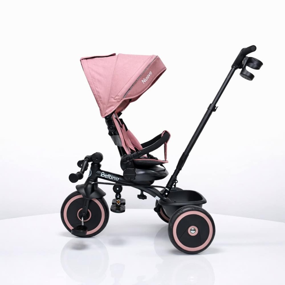 Beltino Nuovo Tricikl sa Rotirajućim Sedištem i Ležećim Položajem - Roze Beltino Nuovo roze side left rotacija