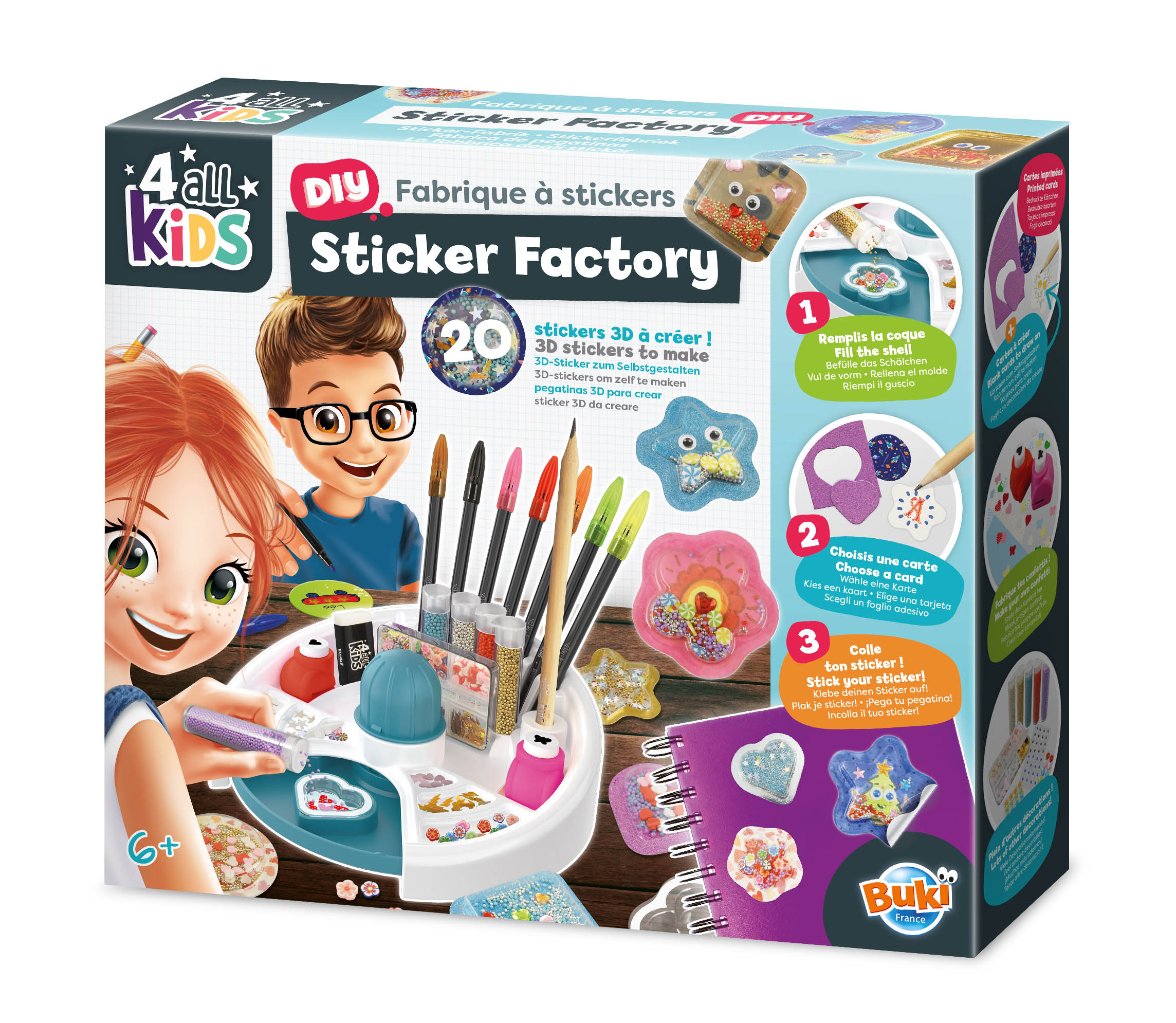 fabrika nalepnica buki kreativni diy set za pravljenje stikera i razvoj mašte kod dece kroz zabavnu igru