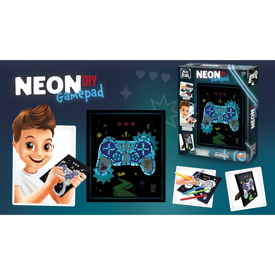 svetleći džojstik buki kreativni diy neon set za decu i izradu moderne gejming dekoracije za sobu