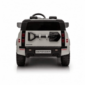Licencirani Land Rover Defender OCTA Dvosed – Sivi Zadnja strana sivog Land Rover Defender OCTA dvoseda na akumulator