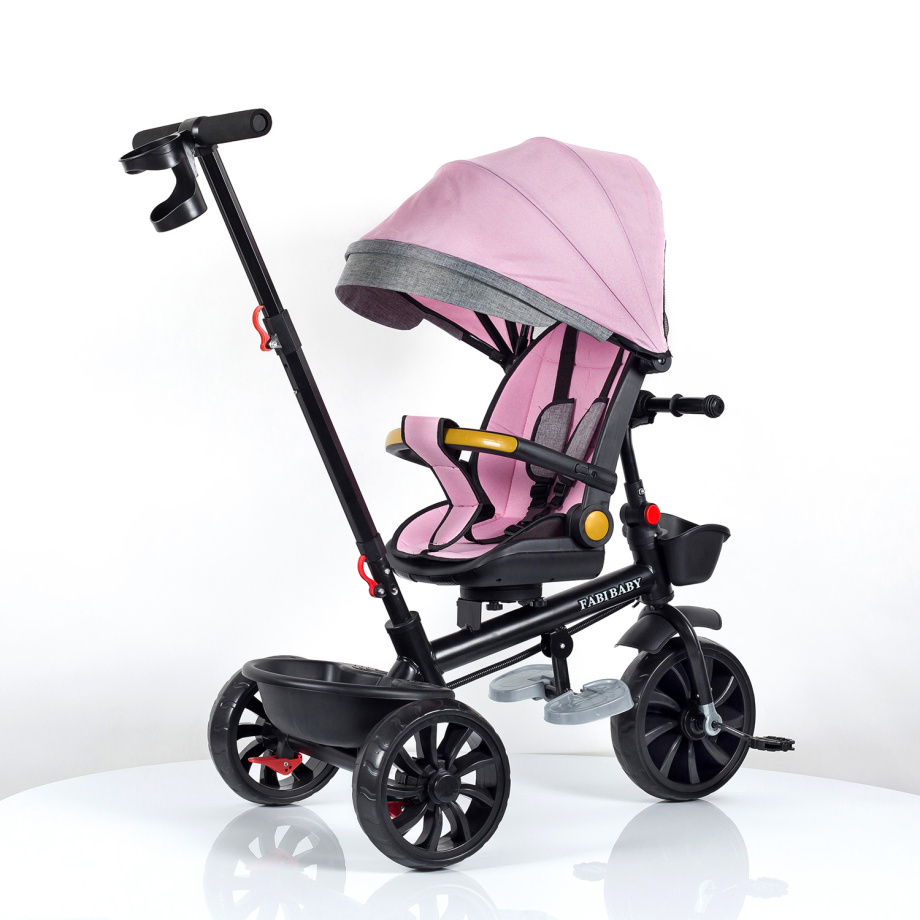 Tricikl za decu sa rotirajućim sedištem I ležećim položajem SM-25202 Roze