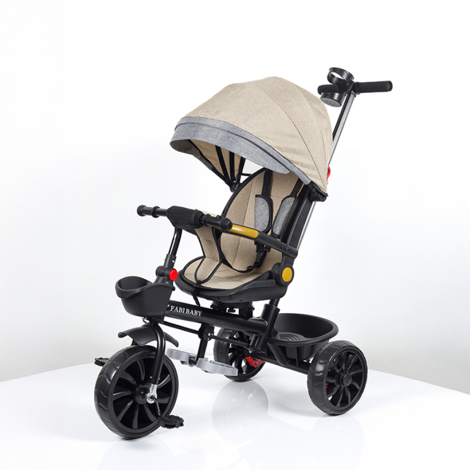 SM-25204-Krem Tricikl za decu sa rotirajućim sedištem I ležećim položajem SM-25204 Krem