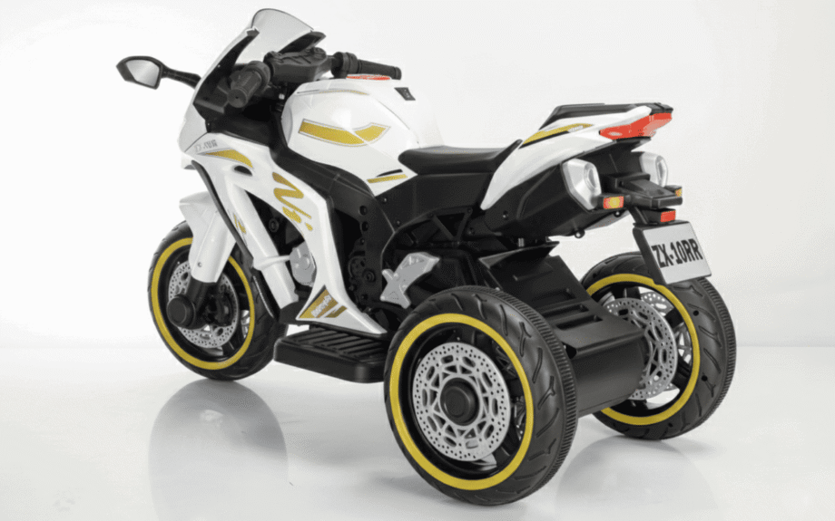 Motor NINJA 2.0 Beli – Veliki Dečiji motor na akumulator na 3 točka (12V)