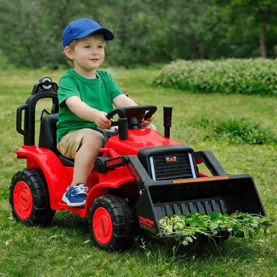 Bager za decu Power Excavator (6V) - Crveni SM 26105C front left outside children