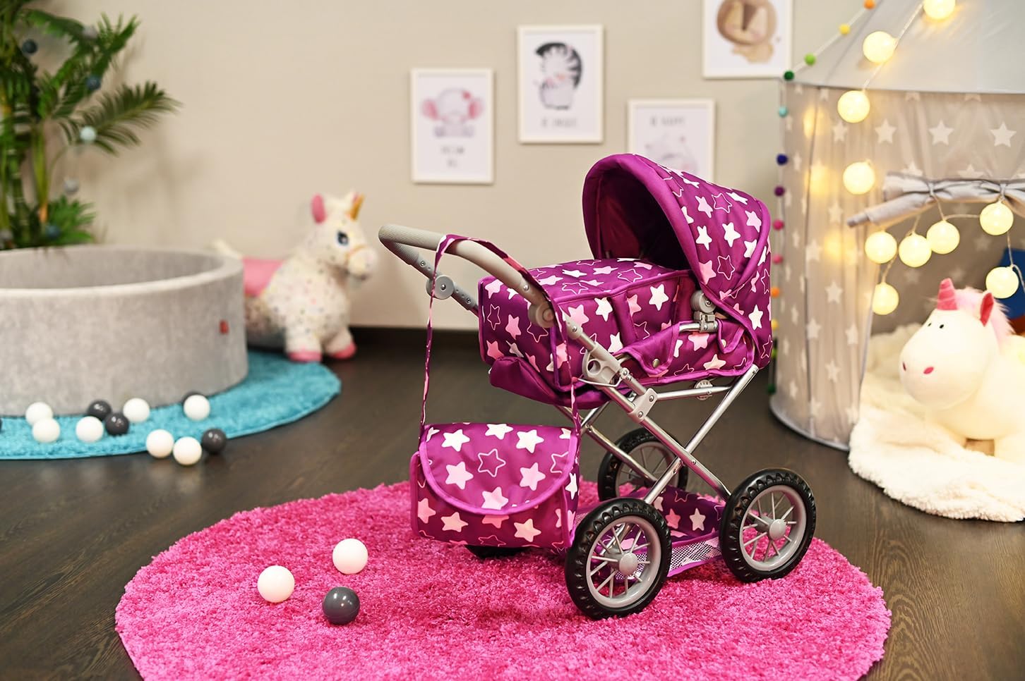 Kolica Ruby – Star dark pink Kolica Ruby – Star dark pink 5