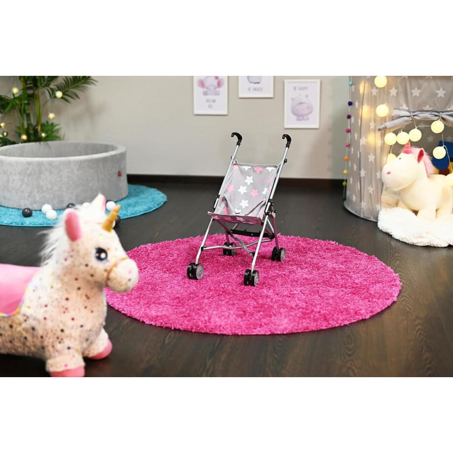 Kolica Sim – Star grey pink