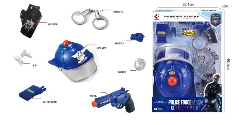 Policijski set sa pištoljem, svetlo-zvuk Policijski set sa pištoljem, svetlo-zvuk