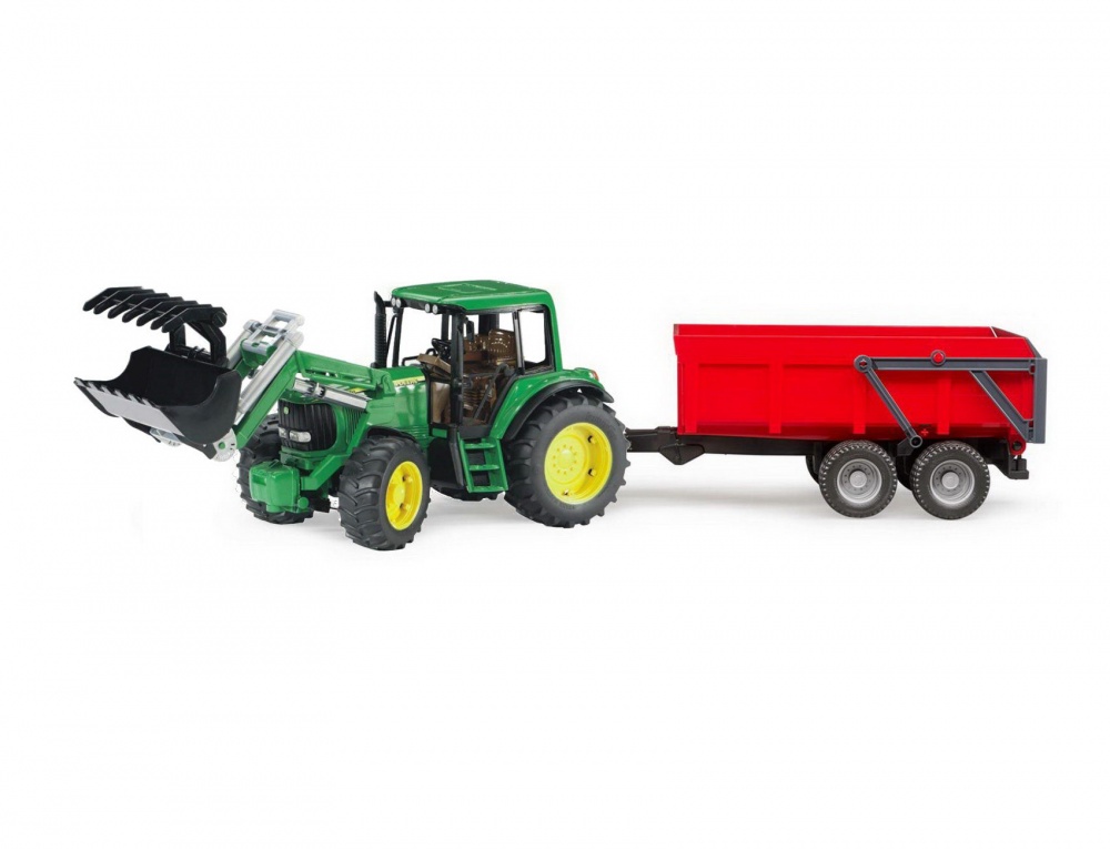 Traktor J.D. 6920 sa prikolicom crvenom Traktor J.D. 6920 sa prikolicom crvenom