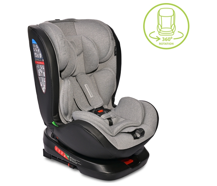 Lorelli Nebula i-Size Isofix dečije auto sedište sivo 40-150cm bočni prikaz