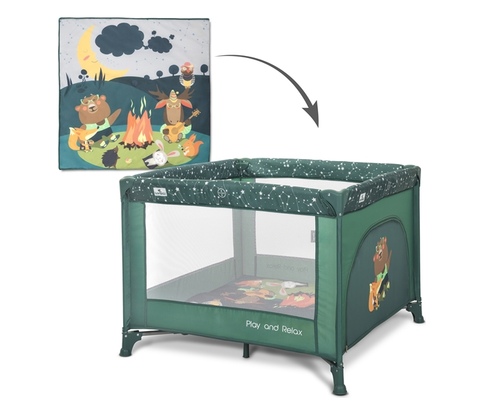 10080682420 LORELLI OGRADICA PLAY & RELAX - GREEN NIGHT