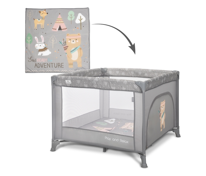 10080682421 LORELLI OGRADICA PLAY & RELAX - GREY ADVENTURE