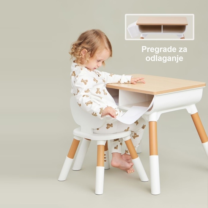 BBO SET DECIJI STO I STOLICA - NATUR